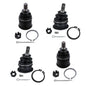 Detroit Axle - Front 4pc Ball Joints for 92-00 Honda Civic, 97-00 EL, 4 Lower & Upper Ball Joints 1992 1993 1994 1995 1996 1997