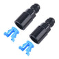 EVIL ENERGY 6AN Male to 3/8 SAE Quick-Disconnect Female Push-On EFI Fuel Rail Fitting 2PCS