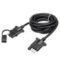 MECMO 4 Pin Flat Trailer Extension Cable 9FT, 18AWG 4 Way Trailer Wiring Conenctor Harness Vehicle-Side Trailer-Side 4 Prong Tra