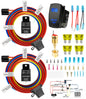 FASTSTORM 12V Dual Electric Fan Waterproof Relay Kit with Cooling Fans Rocker Switch with Jumper Wires Set 185 On 175 Off Temper